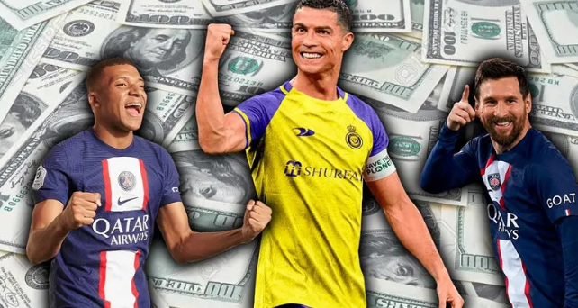 Cristianoymessisonlosfutbolistasmejorespagadosen2023