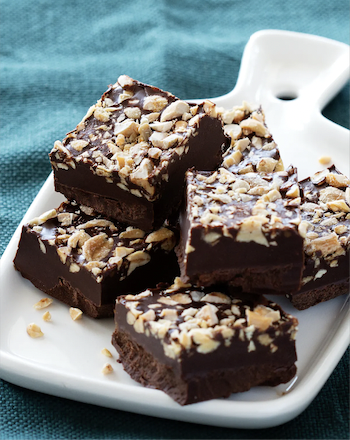 Cuadrados de chocolate y cacahuete low carb