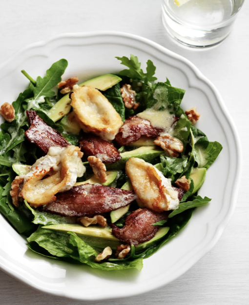 Ensaladadeguacatepancetayquesodecabra