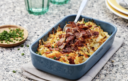Gratinadodeflorconbaconyqueso