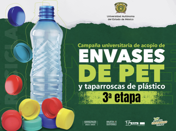 Inicia tercera campaña de acopio de envases de PET y taparroscasdeplicoenlaUAEM