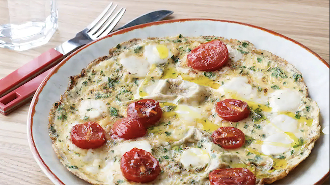 Omelette caprese keto