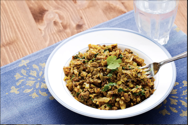 Revuelto de repollo de la India