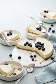 Tarta de queso cetogénica con arándanos