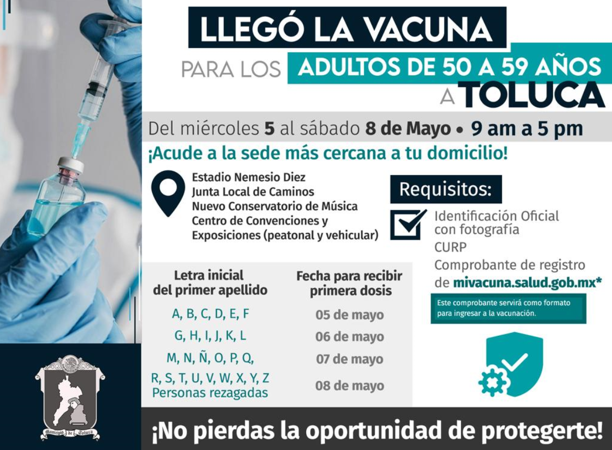 Vacuna Tol 50 y mas