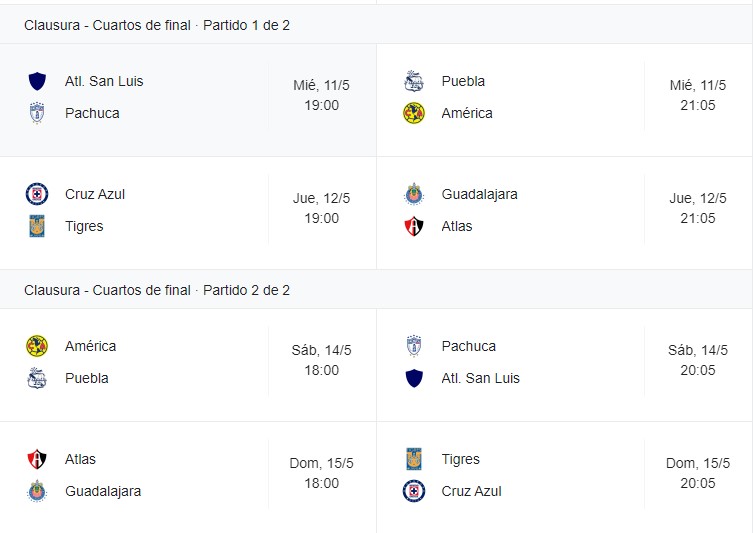 cuartos de final