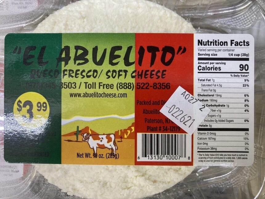 el abuelito queso fresco listeria